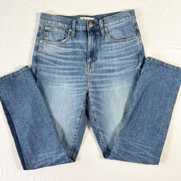 Madewell High Rise Slim Boyjean Raebrook 26 Tall Distressed Eco‎ Preppy Festival - Picture 3 of 10